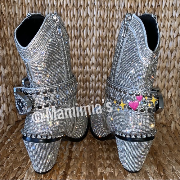 Dolls Kill Shoes New Doll Kill Icy Sheriff Shine Bling Cowboy Boots